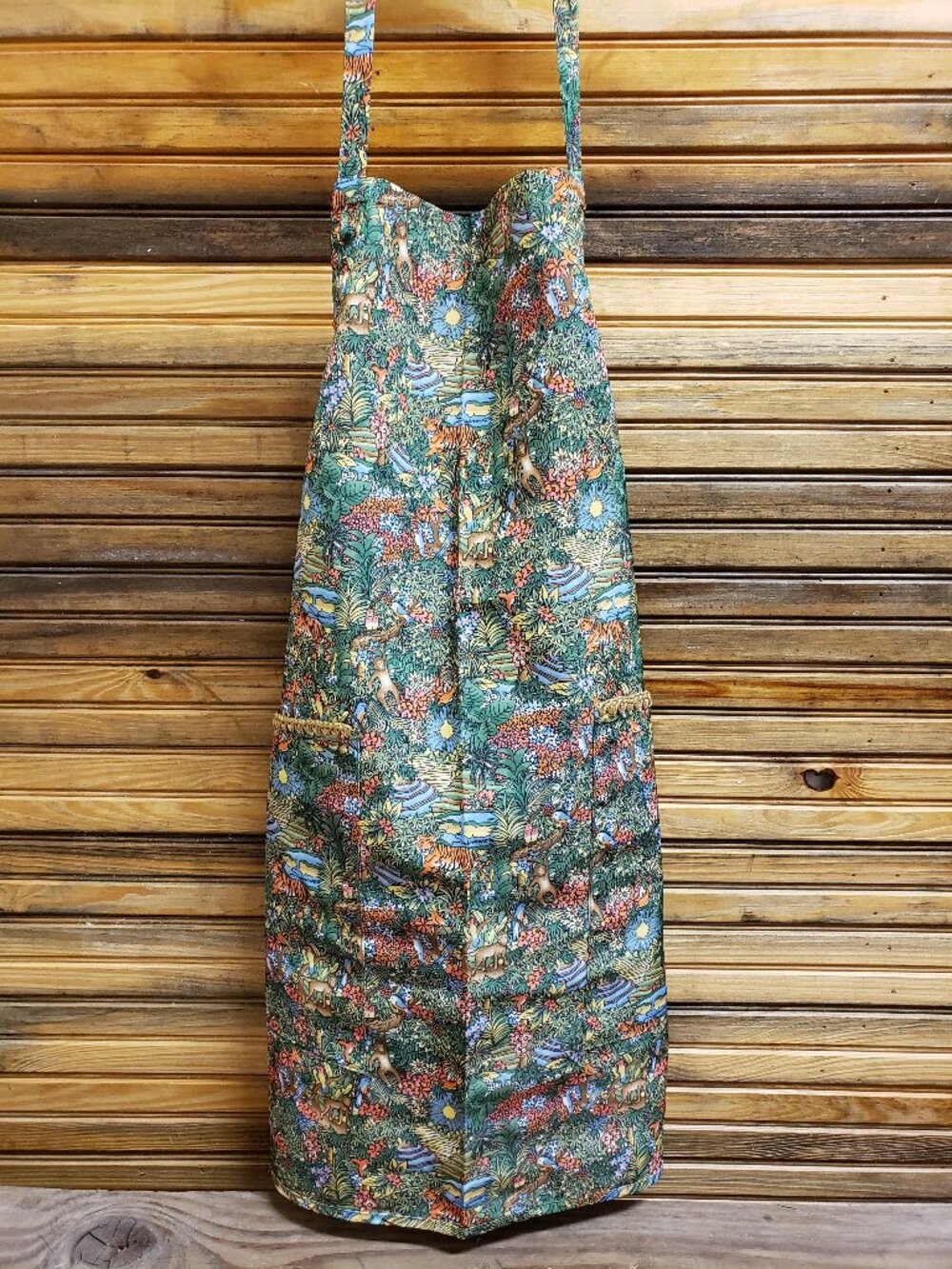 Sakroots by The Sak Greenthumb Coated Apron Multi Bali Wana Jungle Tiger Print